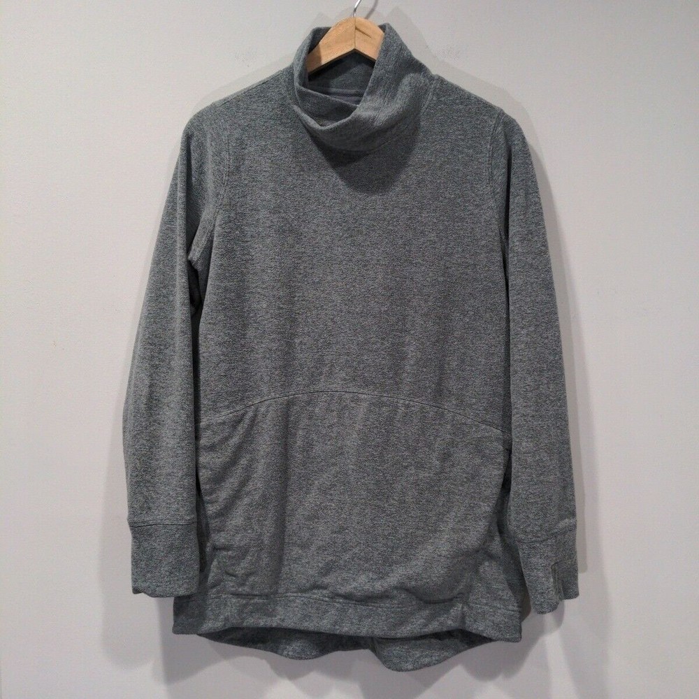 Duluth Trading Co Women's Frost Lake Tunic Size M Gray Fleece Sweater Layering